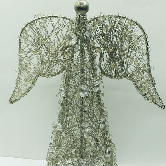 Angle Christmas Tree Topper Wire Gem Crystal 13" - Picture 2 of 8